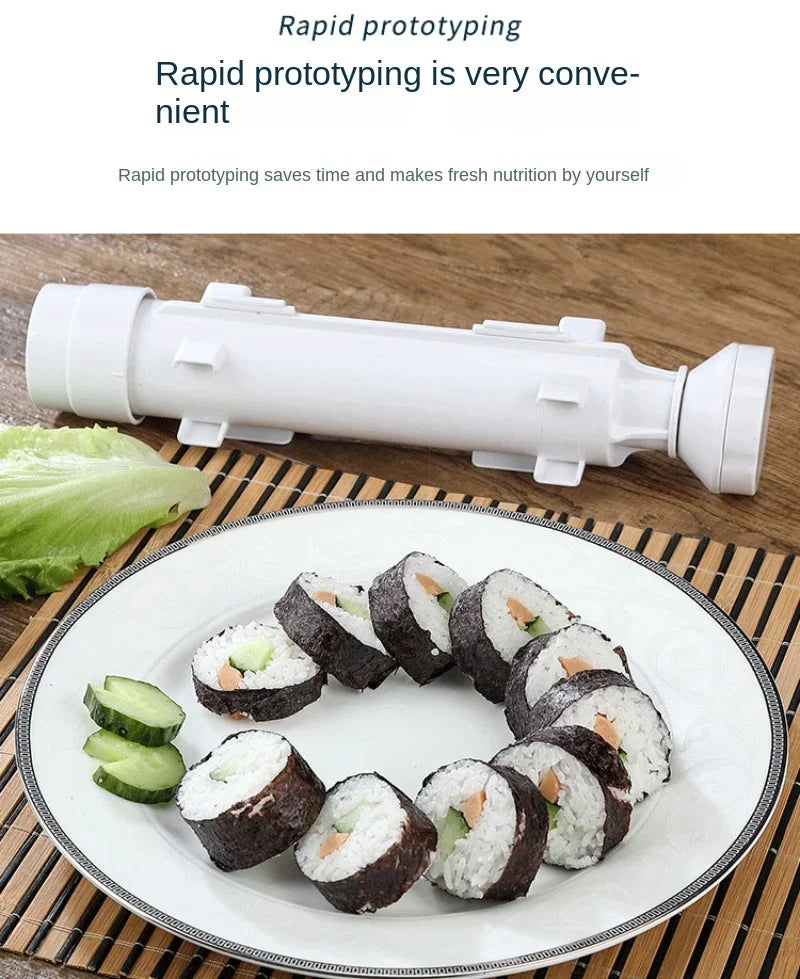 DIY Cylinder Sushi Making Machine Quick Sushi Bazooka Japanese Rolled Rice Meat Mold Rice Ball Mold  Kitchen Bento Accessories