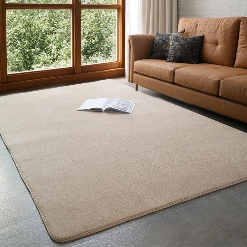 VIKAMA Modern Coral Velvet Carpet Soft Non-Slip Living Room Bedroom Carpet Large Area Children's Play Floor Mat For Home Decor
