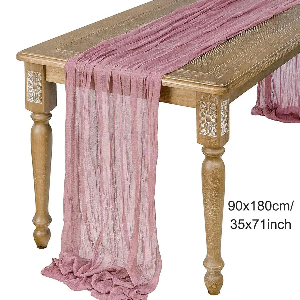 Semi-Sheer Gauze Table Runner Sage Cheesecloth Table Setting Dining Vintage Wedding Party Christmas Banquets Arches Cake Decor