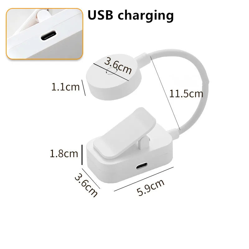 Mini LED Reading Book Light Table Lamp 3 Modes Adjustable Eye Protection Clip-On Study Reading Lamp for Travel Bedroom Book
