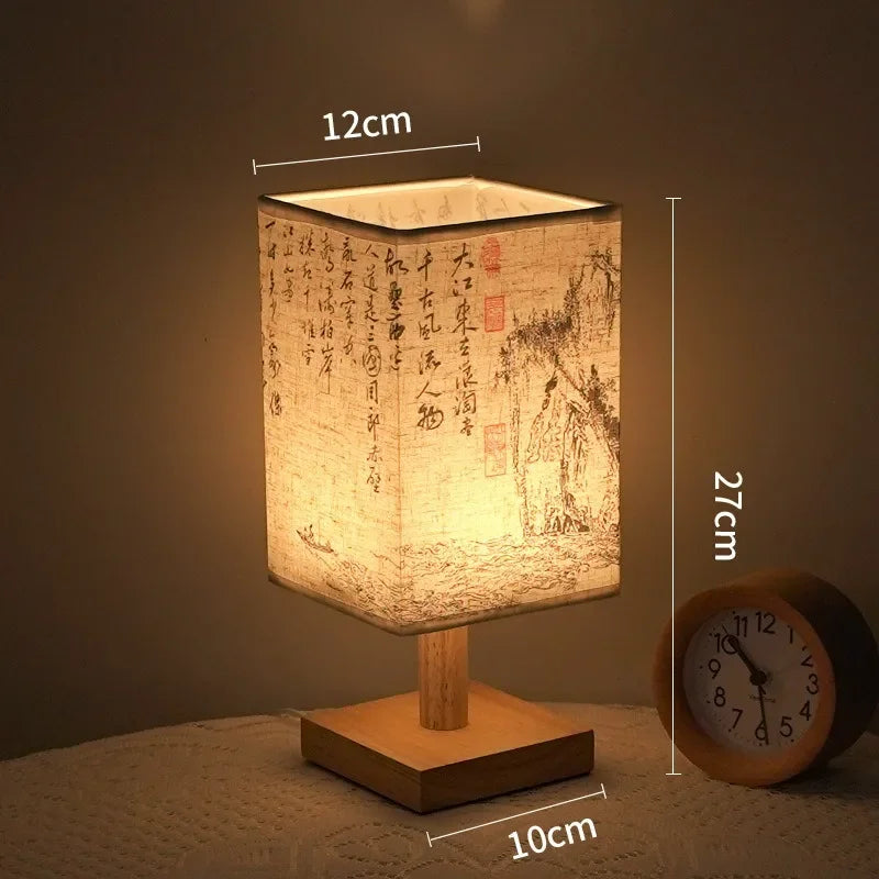 Japanese Wooden Ambient Table Lamp