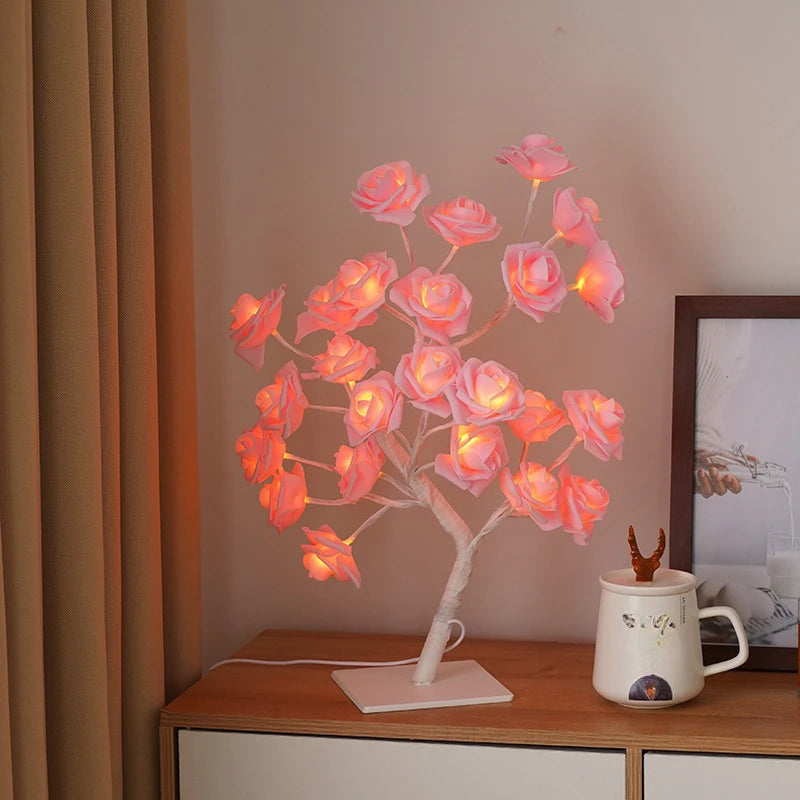 LED Rose Tree Table Lamp