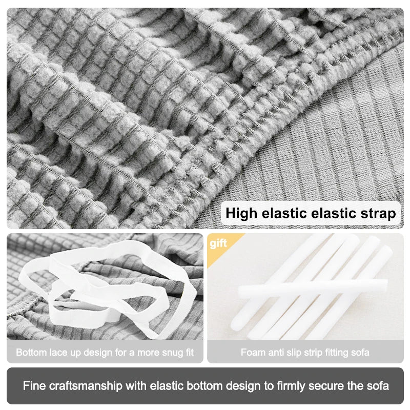 Elastic Jacquard Fabric Sofa Cover Stretch Couch Cover Sectional L Shape Sofa Slipcover Corner Case for Living Room 1/2/3/4 Seat