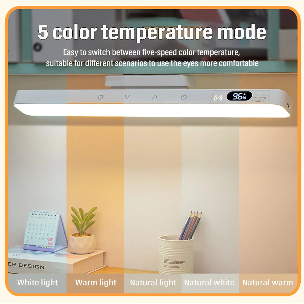 Smart Touch Table Lamp Magnetic Desk Lamp Bulit-in 2000mAh Battery for Reading Cabinet Mirror Bedside Rechargeable Night Lights