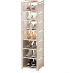 Shoe rack Small shoe cabinet widened against the wall door shoe rack small narrow household storage rental multi-storey