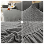 Jacquard Elastic Sofa Cover For Living Room Slipcovers Stretch Polar Fleece Armchair Protector L Shaped Sofa 1/2/3/4 Seater Home