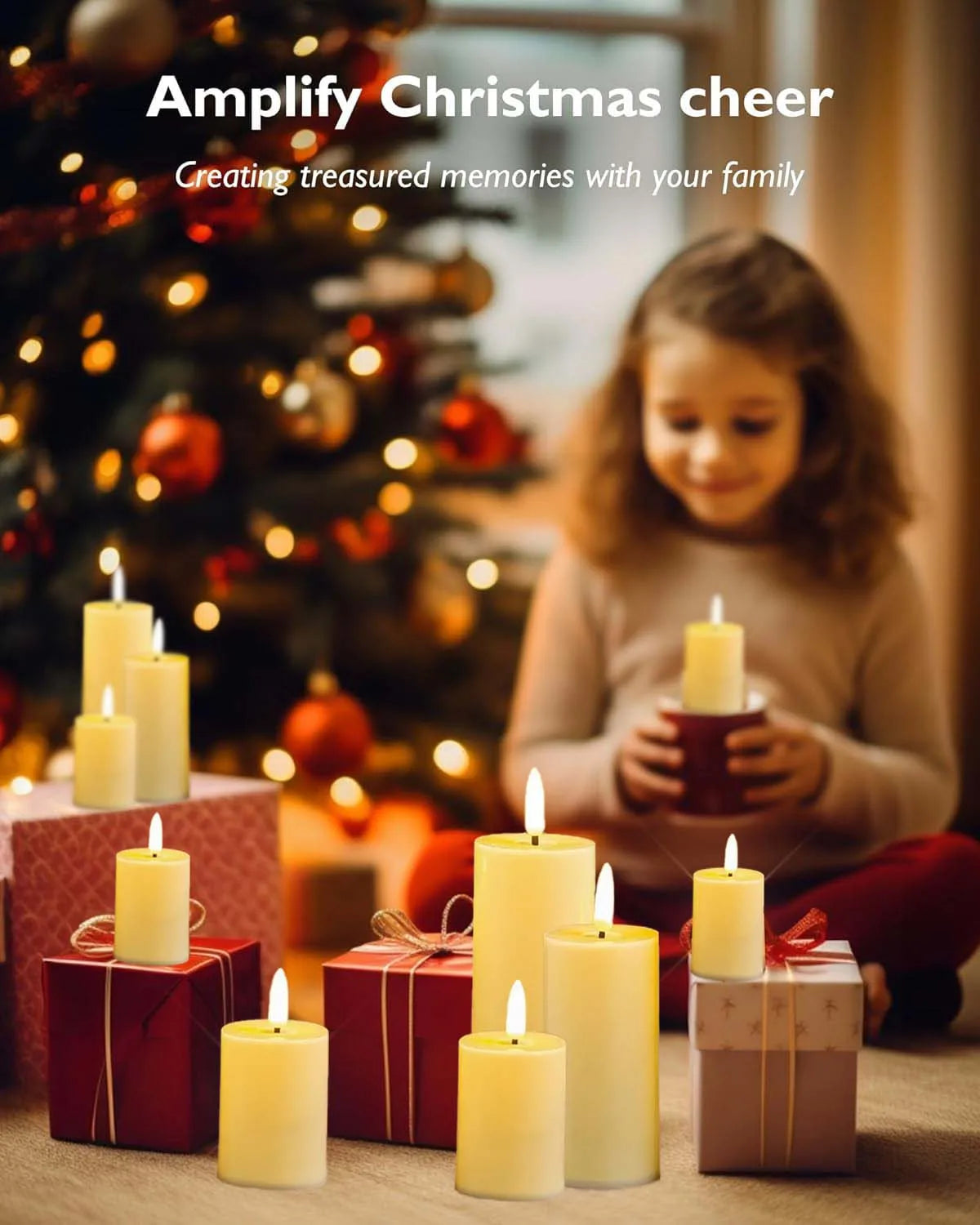 6-120PCS Led Candles Bulk Flickering Flameless Candles Battery Operated Fake Pillar Candle Wedding Birthday Party Decor Concert