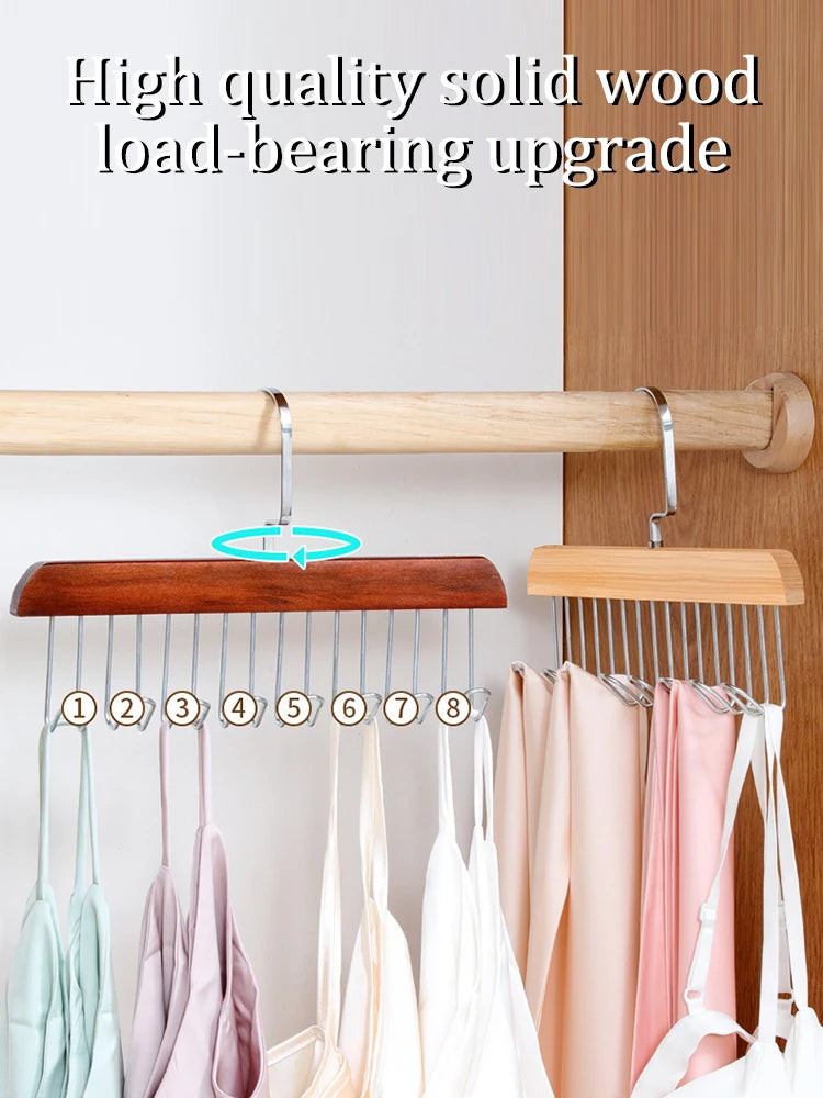 Pack Bra Hanger Belt Hanger for Closet with 8 Metal Hooks Tank Top Hanger Space Saving Tie Rack for Men Closet Organizers