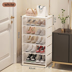 Shoe rack Small shoe cabinet widened against the wall door shoe rack small narrow household storage rental multi-storey