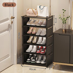 Shoe rack Small shoe cabinet widened against the wall door shoe rack small narrow household storage rental multi-storey