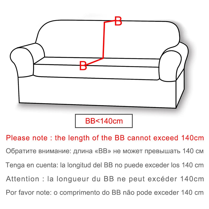 Jacquard Elastic Sofa Cover For Living Room Slipcovers Stretch Polar Fleece Armchair Protector L Shaped Sofa 1/2/3/4 Seater Home