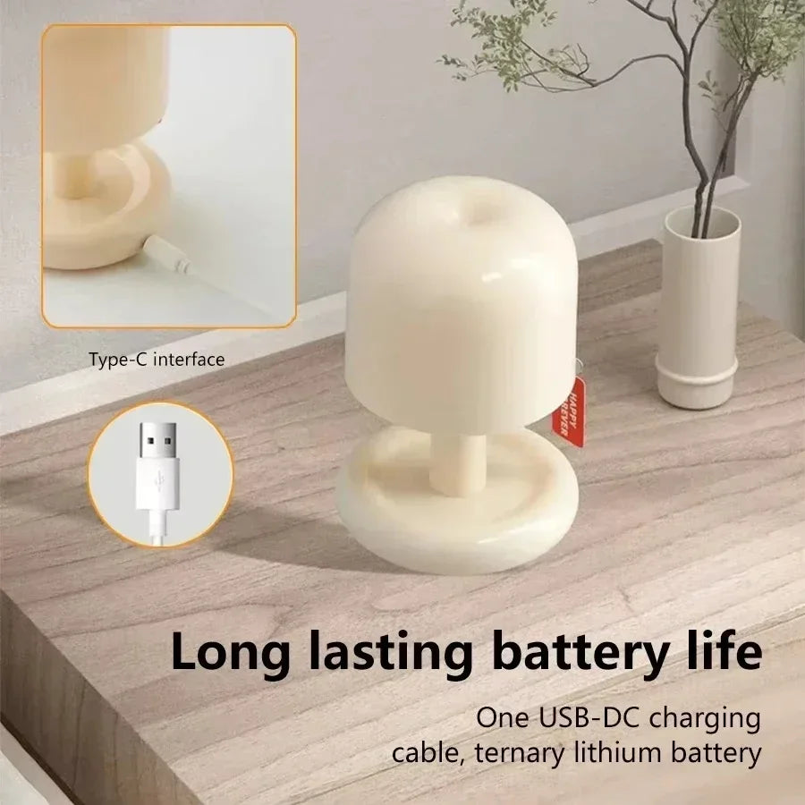 MINI Sunset Led Night Light Creative USB Rechargeable Mushroom Desk Lamp Room Decor Atmosphere Night Lights For Bedroom Bedside