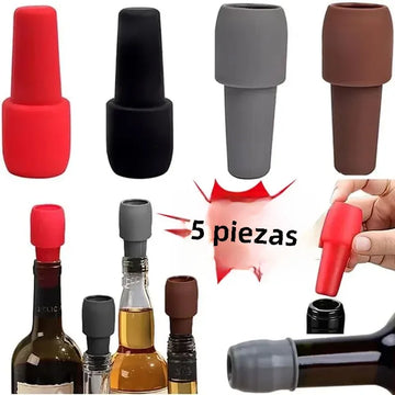 Universal Red Wine Bottle Stopper with Soft Silicone Double Seal Bottle Stopper and Cap Bar Wine Utensils Kitchen Tools