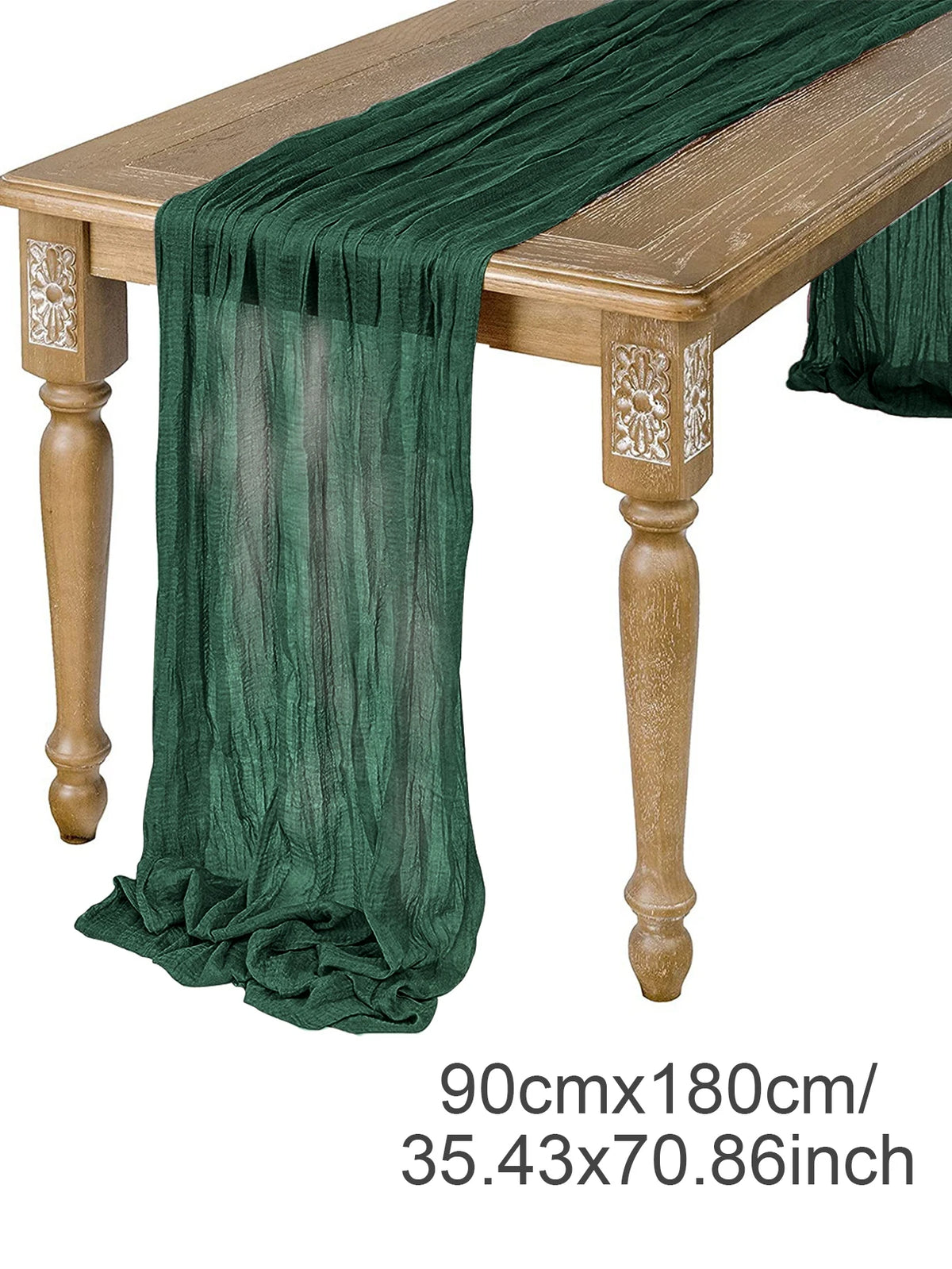 Semi-Sheer Gauze Table Runner Sage Cheesecloth Table Setting Dining Vintage Wedding Party Christmas Banquets Arches Cake Decor