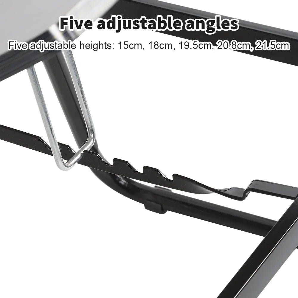 Folding Desk Laptop Table for Bed and Sofa Laptop Desk 5-Level Height Adjustment+Cup Holder Multifunction Table for Home Office