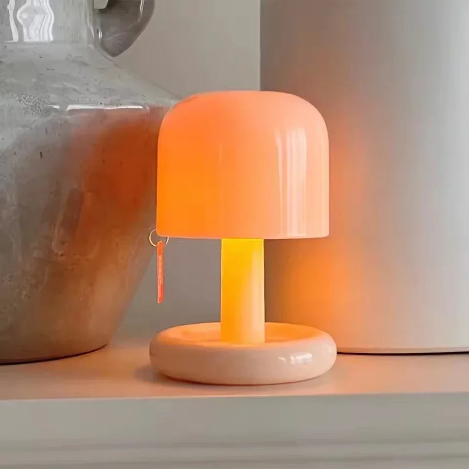 MINI Sunset Led Night Light Creative USB Rechargeable Mushroom Desk Lamp Room Decor Atmosphere Night Lights For Bedroom Bedside