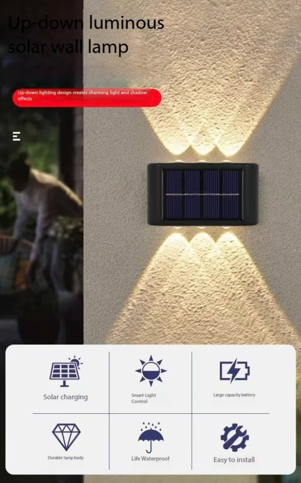 LumiGlow - Solar Wall Light