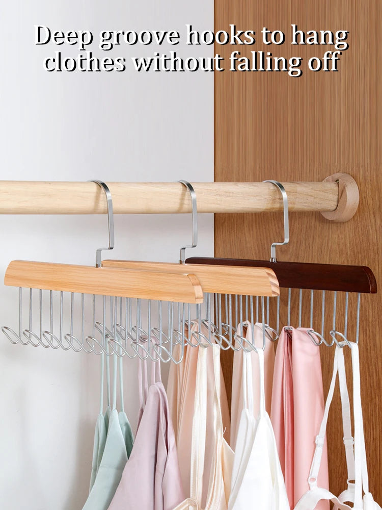 Pack Bra Hanger Belt Hanger for Closet with 8 Metal Hooks Tank Top Hanger Space Saving Tie Rack for Men Closet Organizers