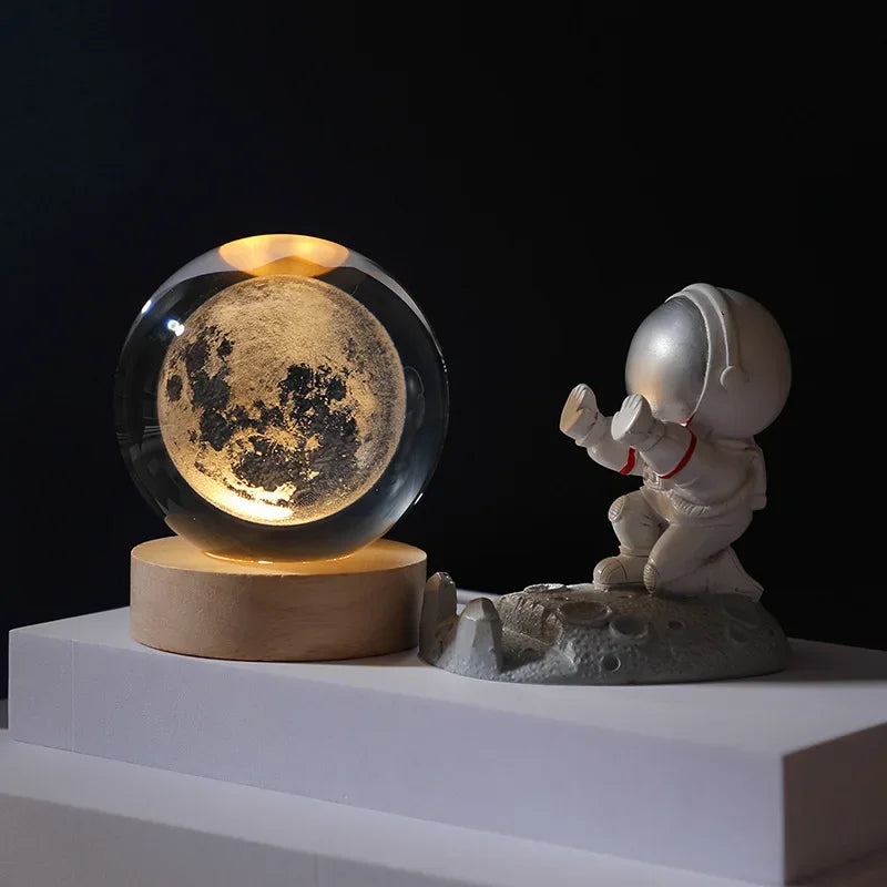 3D Galaxy Crystal Ball Lamp