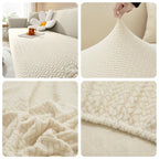 Jacquard Elastic Sofa Cover For Living Room Slipcovers Stretch Polar Fleece Armchair Protector L Shaped Sofa 1/2/3/4 Seater Home