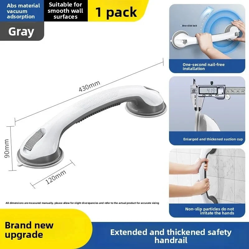 Bathroom Handrail to Prevent Falls Suction Cup Bathroom Tub Children Free Punch Handle Glass Doors And Windows Elderly Handle