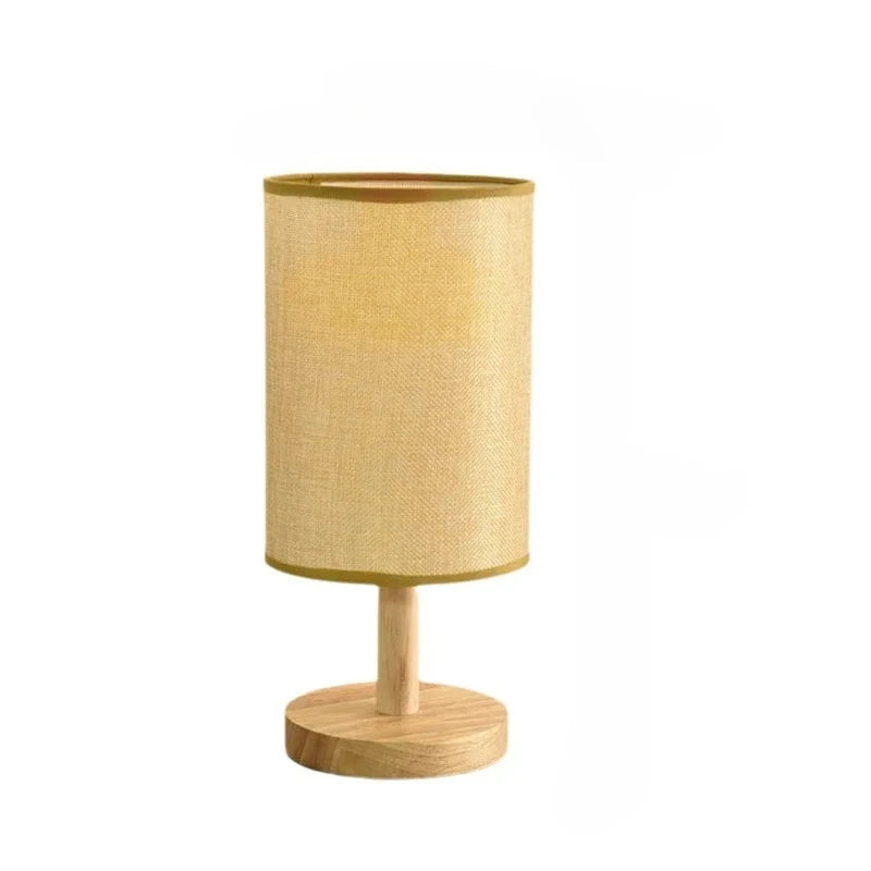 Desk Lamp USB Powered Fabric Lampshade Table Light Night Lamp for Bedroom Bedside Living Room Office Home Decorative Lighting