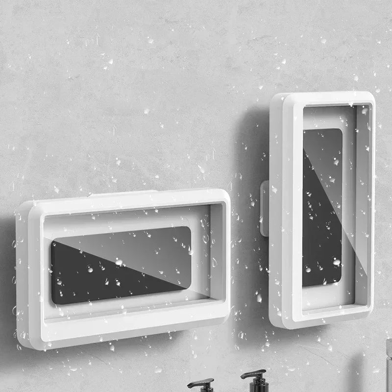 Waterproof Bathroom Wall-mounted Mobile Phone Box Protective Cover Touch Screen Mobile Phone Holder Kitchen Sealed Storage