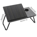 Folding Desk Laptop Table for Bed and Sofa Laptop Desk 5-Level Height Adjustment+Cup Holder Multifunction Table for Home Office