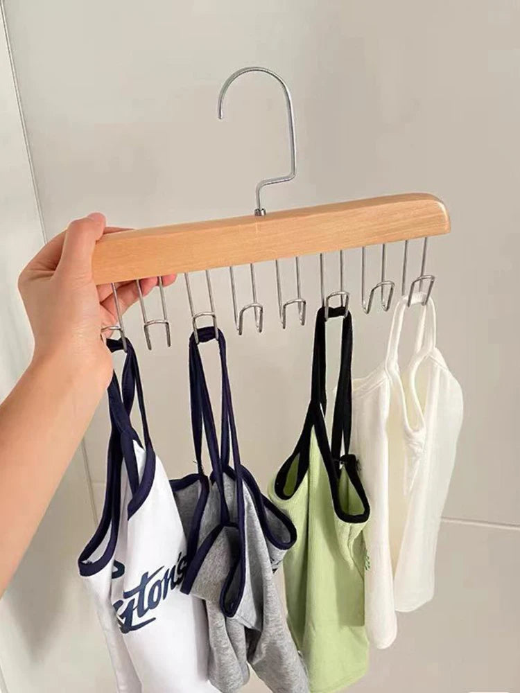 Pack Bra Hanger Belt Hanger for Closet with 8 Metal Hooks Tank Top Hanger Space Saving Tie Rack for Men Closet Organizers
