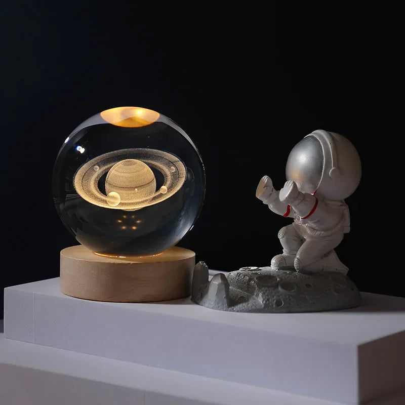 3D Galaxy Crystal Ball Lamp
