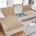 1pc Plush Sofa Slipcover Anti-slip Elastic Sofa Cover for Bedroom Office Living Room Home Decor Couch Cover Furniture Protector
