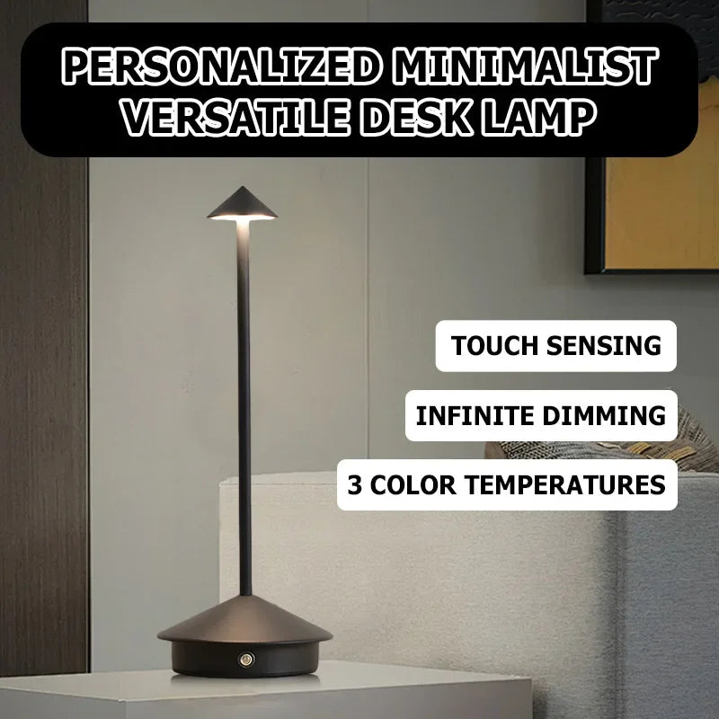 GGbingo Rechargeable LED Table Light Wireless Desk Night Bedside Lamp Decoraction Lamps for Restaurants Hotel Bedroom Bar