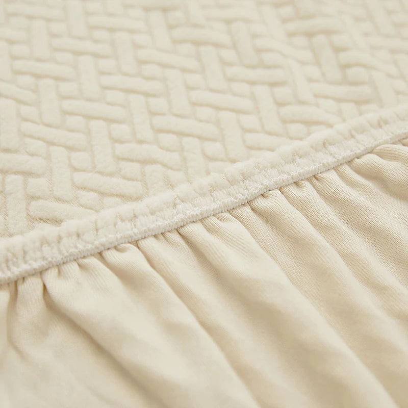 Jacquard Elastic Sofa Cover For Living Room Slipcovers Stretch Polar Fleece Armchair Protector L Shaped Sofa 1/2/3/4 Seater Home