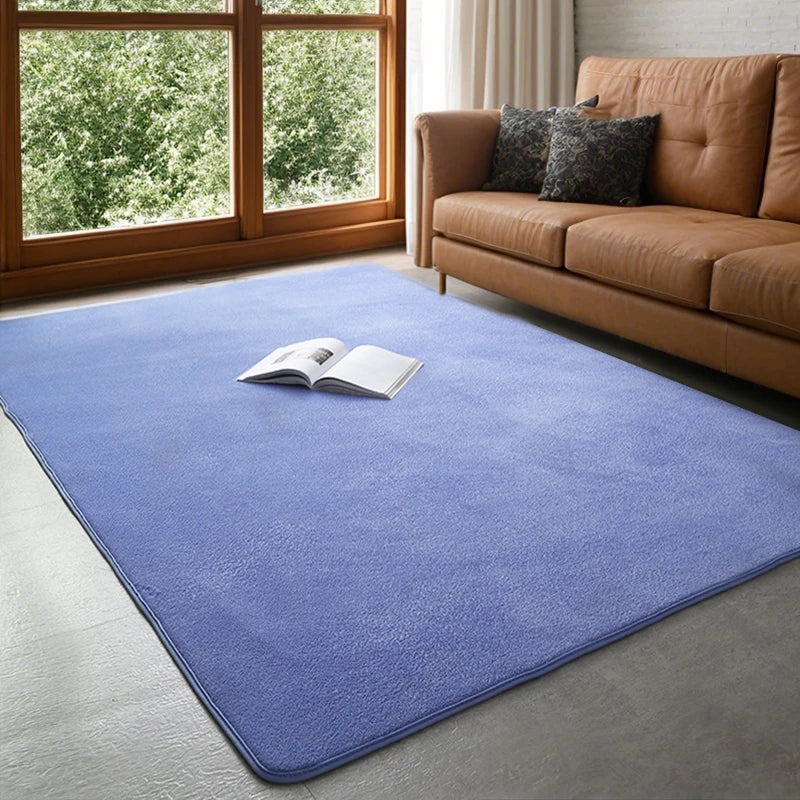 VIKAMA Modern Coral Velvet Carpet Soft Non-Slip Living Room Bedroom Carpet Large Area Children's Play Floor Mat For Home Decor