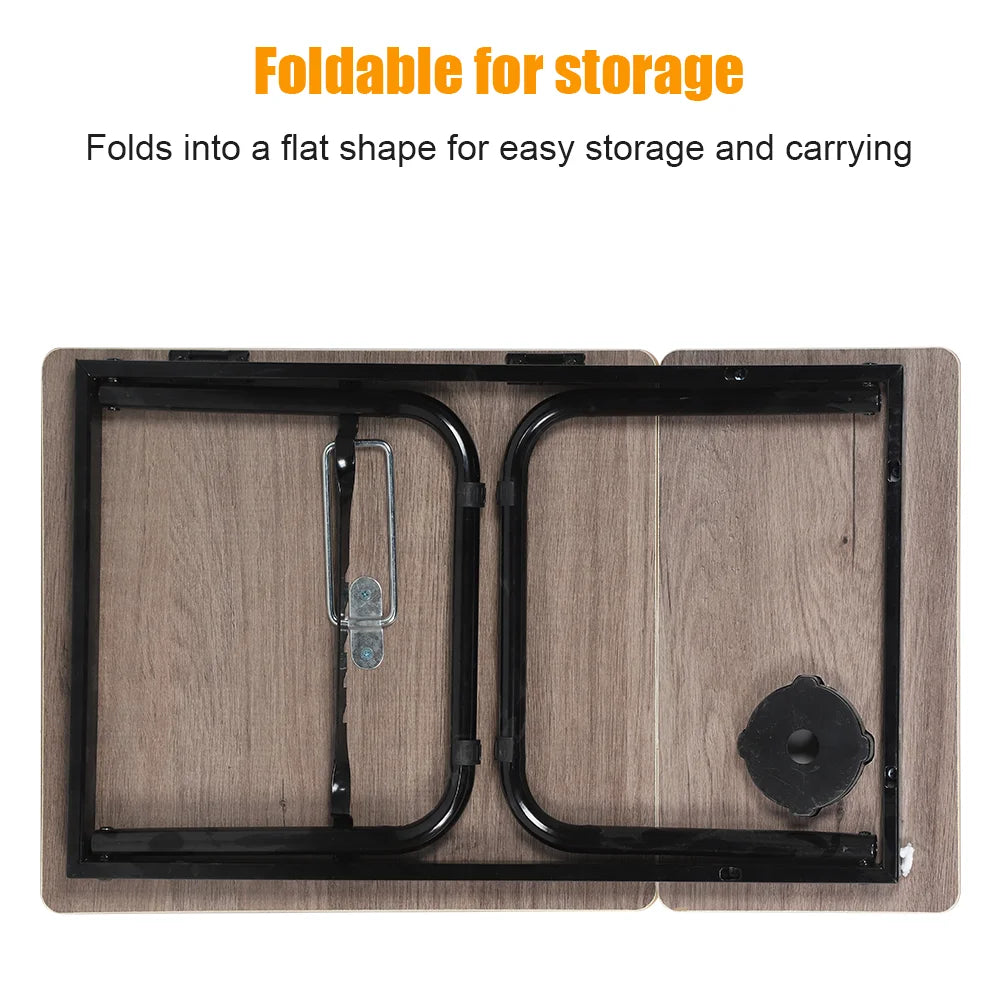Folding Desk Laptop Table for Bed and Sofa Laptop Desk 5-Level Height Adjustment+Cup Holder Multifunction Table for Home Office