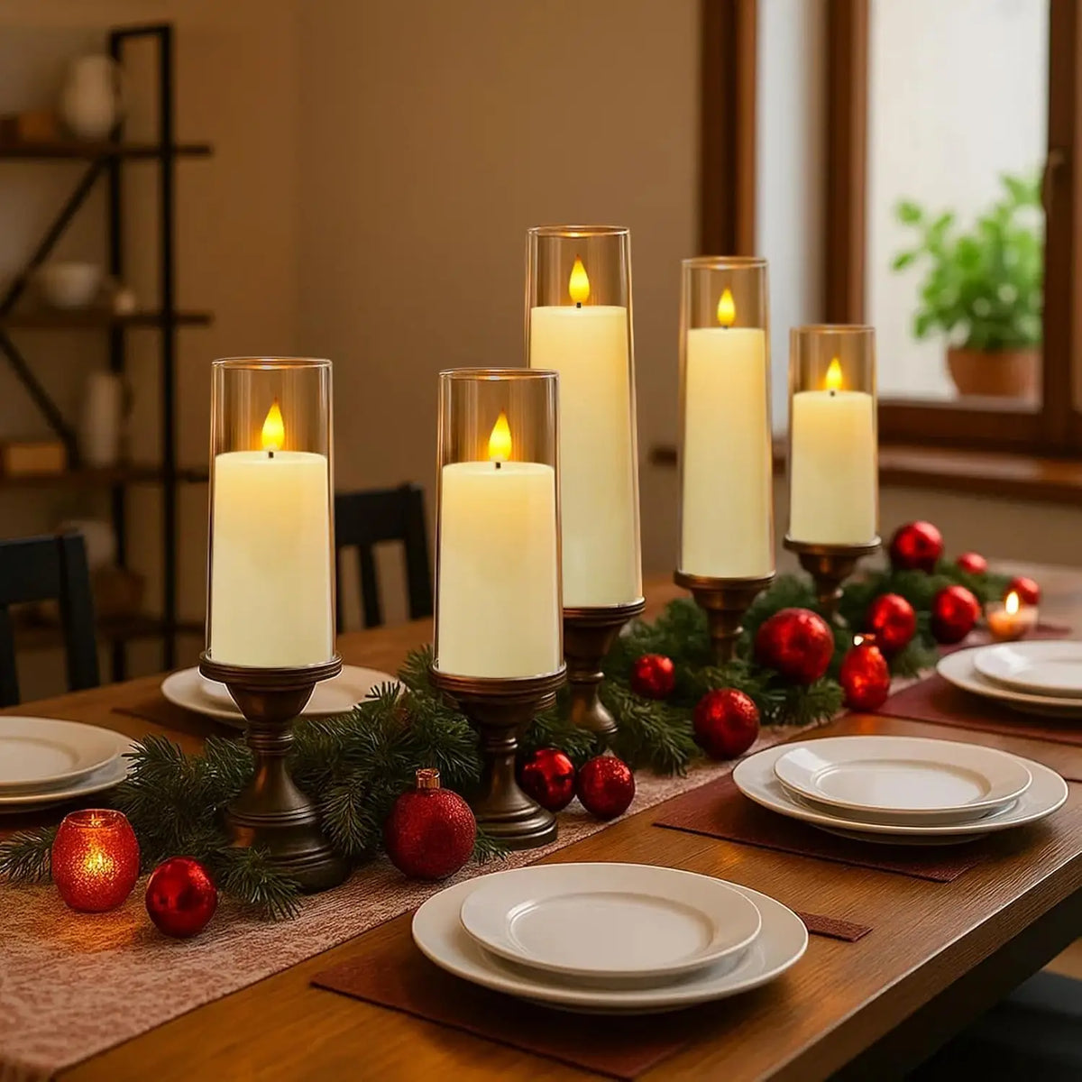 6-120PCS Led Candles Bulk Flickering Flameless Candles Battery Operated Fake Pillar Candle Wedding Birthday Party Decor Concert