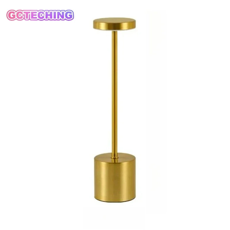 USB Metal Rechargeable Desk Writing Lamp Room LED Bedside Decorative Table Lamp Restaurant Bar Desktop Mood Lighting Night Light