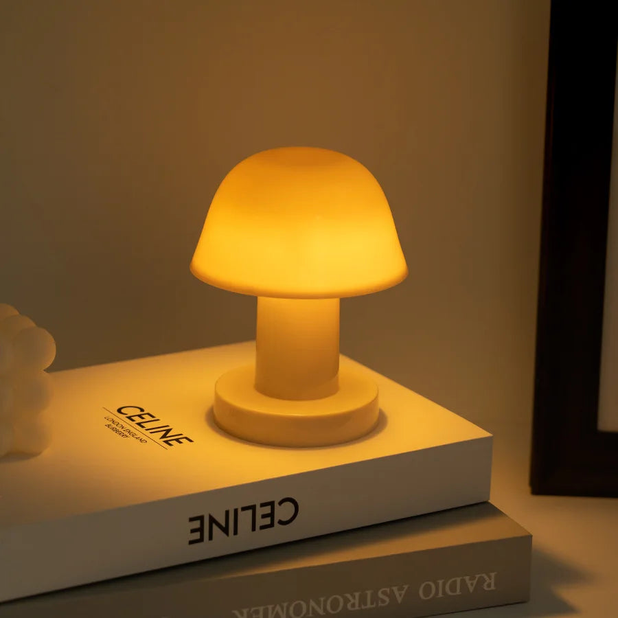 MINI Sunset Led Night Light Creative USB Rechargeable Mushroom Desk Lamp Room Decor Atmosphere Night Lights For Bedroom Bedside