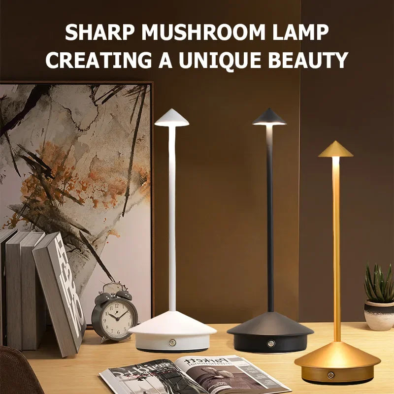 GGbingo Rechargeable LED Table Light Wireless Desk Night Bedside Lamp Decoraction Lamps for Restaurants Hotel Bedroom Bar