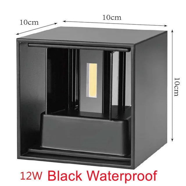 6W 12W LED Wall Light IP65 Waterproof Outdoor Garden Yard Decor Porch Light Beam Angle Adjustable Sconce Balcony Wall Lamp