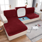 1pc Plush Sofa Slipcover Anti-slip Elastic Sofa Cover for Bedroom Office Living Room Home Decor Couch Cover Furniture Protector