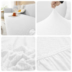 Jacquard Elastic Sofa Cover For Living Room Slipcovers Stretch Polar Fleece Armchair Protector L Shaped Sofa 1/2/3/4 Seater Home