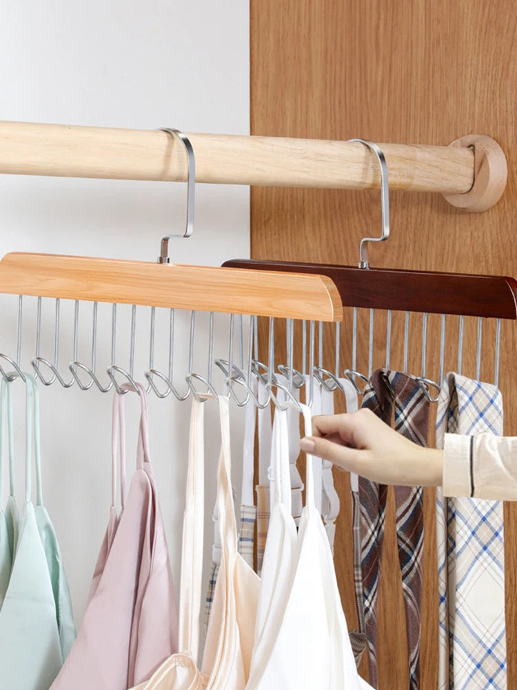 Pack Bra Hanger Belt Hanger for Closet with 8 Metal Hooks Tank Top Hanger Space Saving Tie Rack for Men Closet Organizers