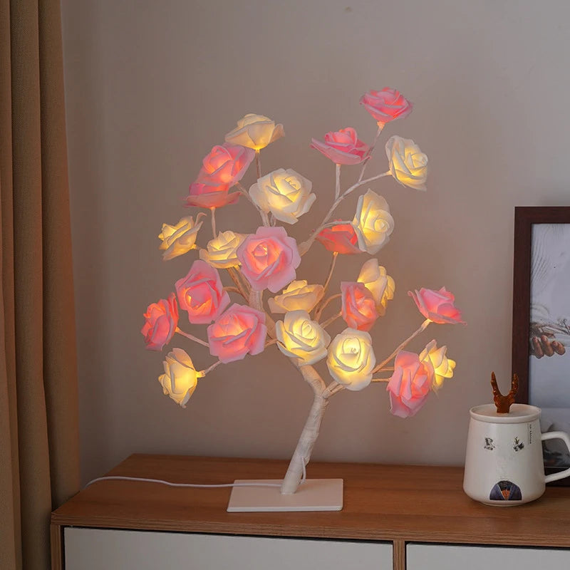 LED Rose Tree Table Lamp