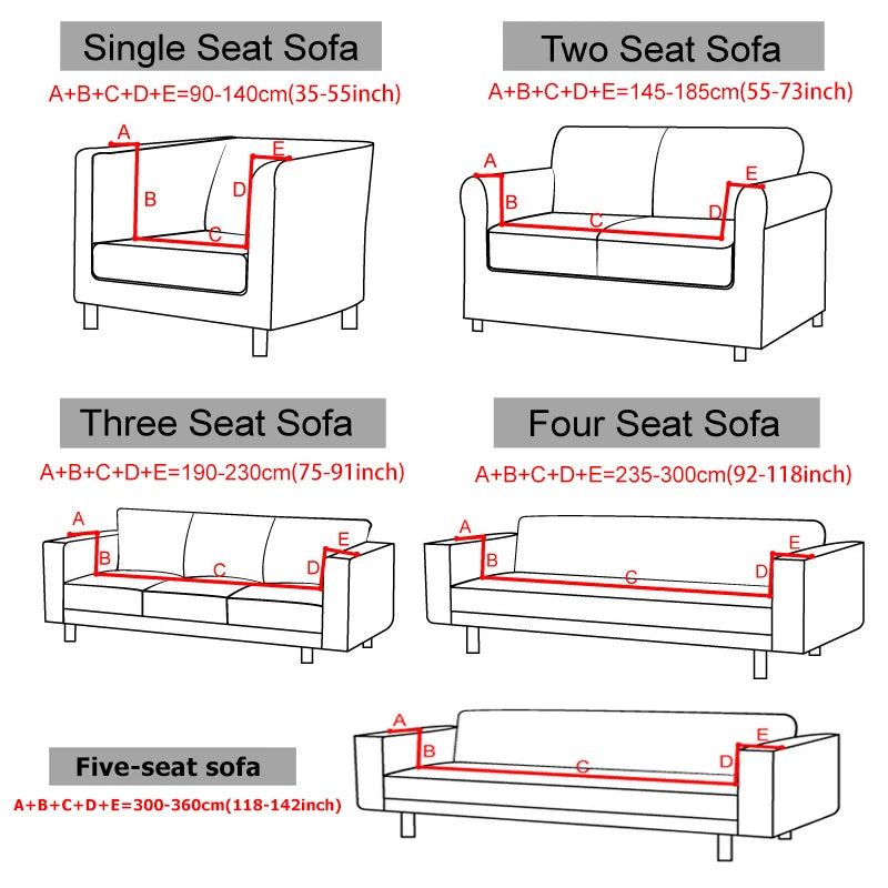 Jacquard Elastic Sofa Cover For Living Room Slipcovers Stretch Polar Fleece Armchair Protector L Shaped Sofa 1/2/3/4 Seater Home