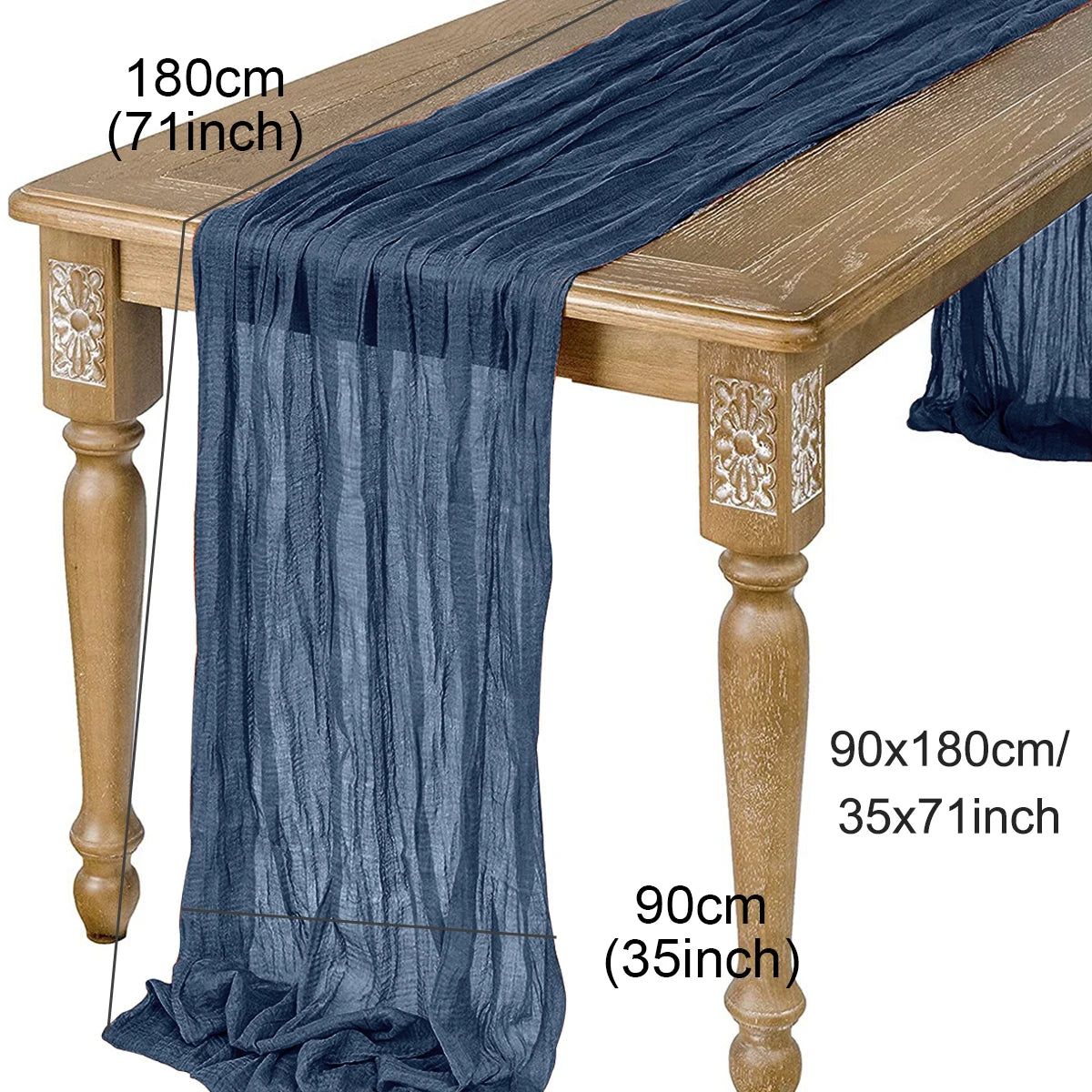 Semi-Sheer Gauze Table Runner Sage Cheesecloth Table Setting Dining Vintage Wedding Party Christmas Banquets Arches Cake Decor