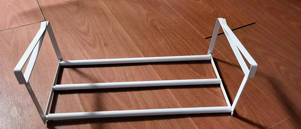 Shoe Rack | Space-Saving Layered Organizer For Home Shoe Cabinets | Under-Shelf Shoe Holder With Hanging Basket
