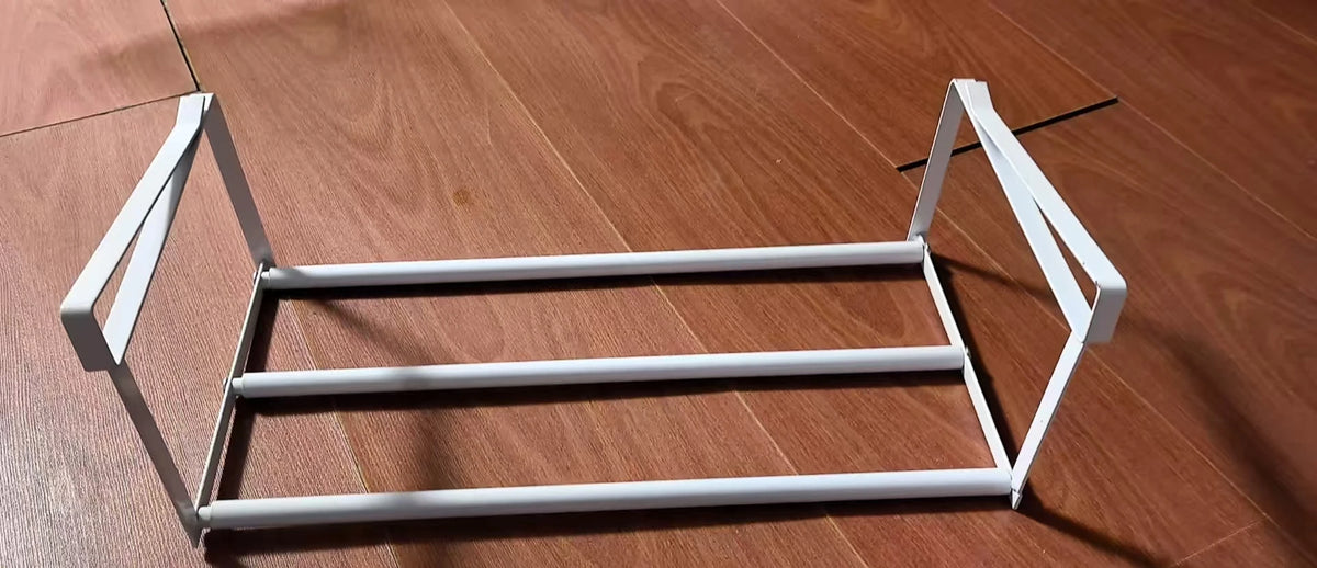Shoe Rack | Space-Saving Layered Organizer For Home Shoe Cabinets | Under-Shelf Shoe Holder With Hanging Basket