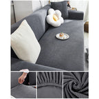 Elastic Jacquard Fabric Sofa Cover Stretch Couch Cover Sectional L Shape Sofa Slipcover Corner Case for Living Room 1/2/3/4 Seat