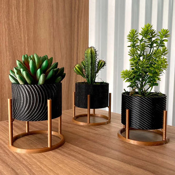 Trio de Macetas Cachepot Decorativas